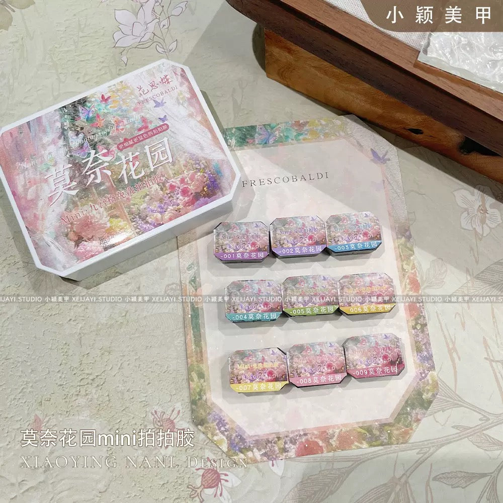 Nail air nine-grid photo sticker macaron color gradient painted sticker