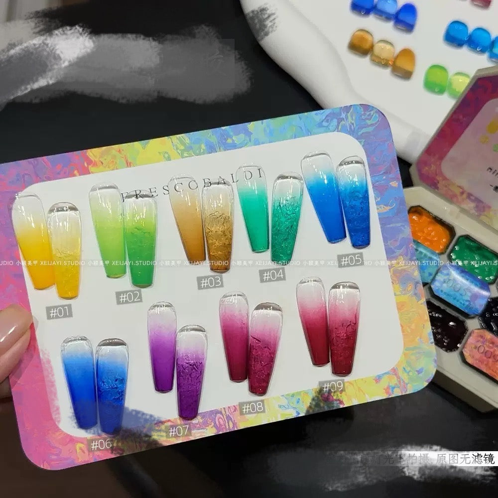 High-transparency glass tape Gel Nail | nine-grid-BOX