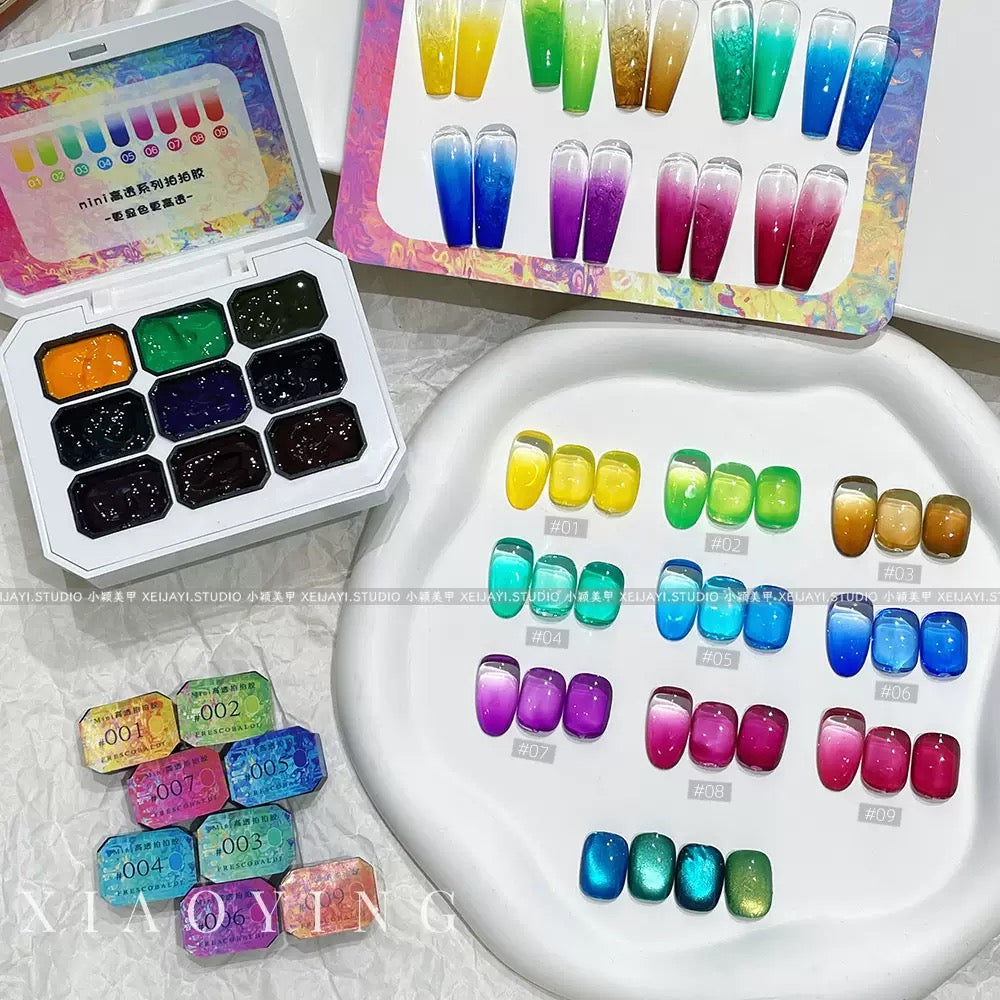 High-transparency glass tape Gel Nail | nine-grid-BOX